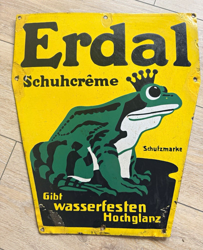 Erdal schuhcrème emailschild - erdal,