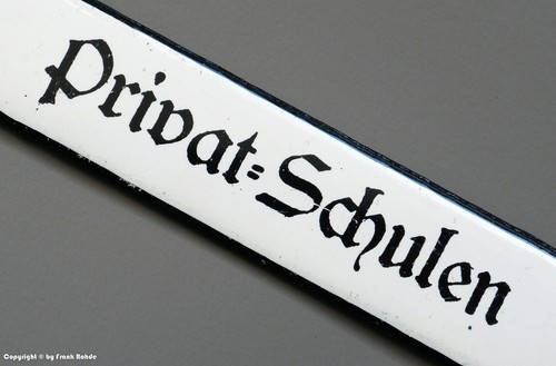 Kurioses schmales emailschild - schmales,