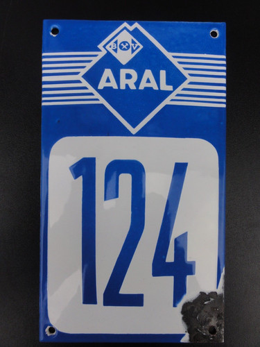 Altes emaile schild aral - schild, nr