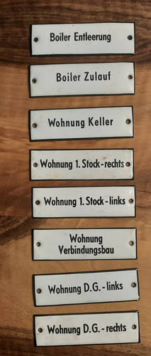 Alte emailschilder wohnung - emailschilder, "wohnung"