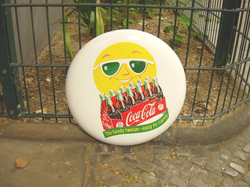 Altes emailschild coca cola - emailschild, coca-cola