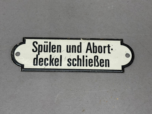 Seltenes altes emailschild - altes,