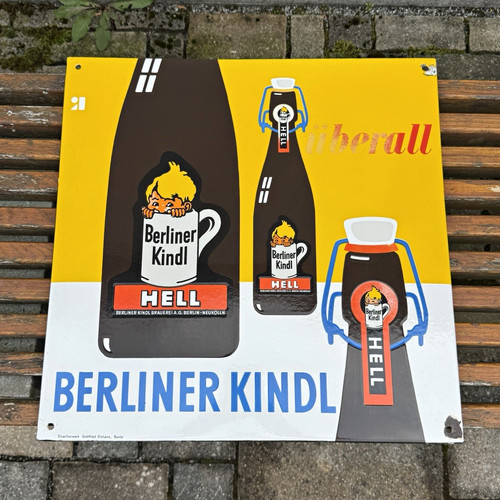 Berliner kindl emailschild - emailschild,
