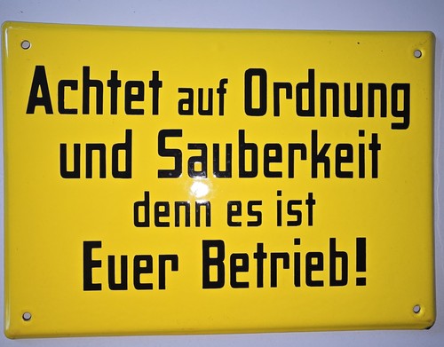 Altes emailleschild 50ziger - altes,