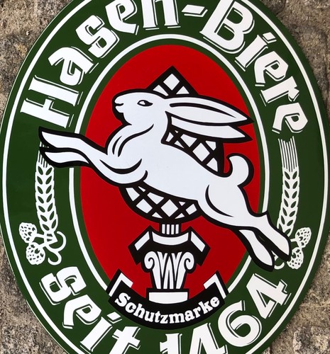 Xxl schweres emailschild hasen - xxl,