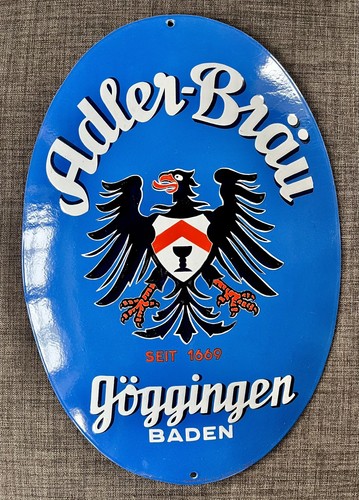 Altes emailschild adler bräu - adler,