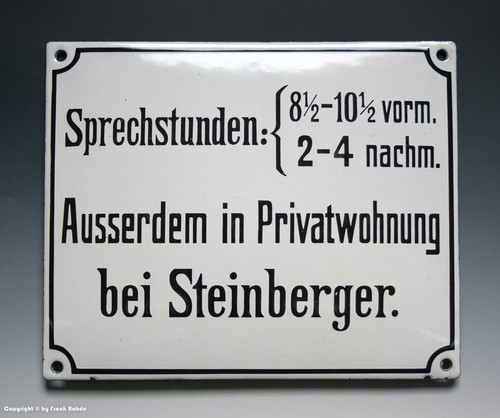 Emailschild sprechstunden 8 - sprechstunden:,
