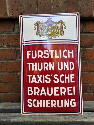 Emailschild brauerei - emailschild,