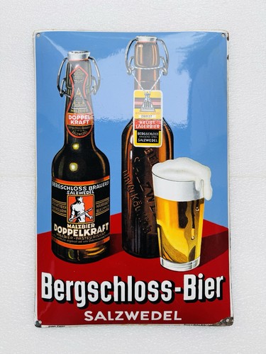 Emailschild bergschloss bier - emailschild,