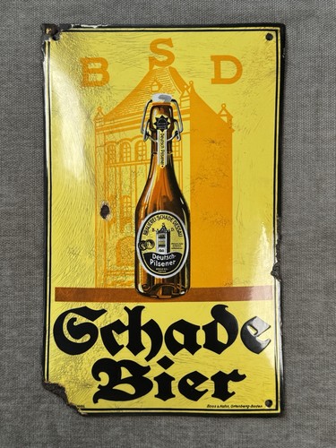 Emailschild brauerei schade - emailschild,
