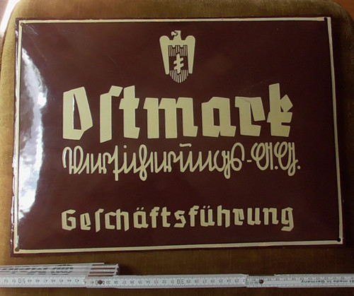 Altes emailschild ostmark - altes,