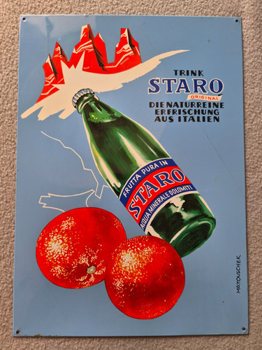 Original blechschild staro - -,