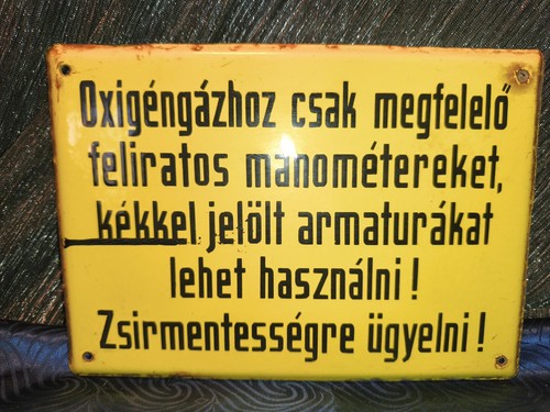 Emaille schild warn baustelle - emaille,