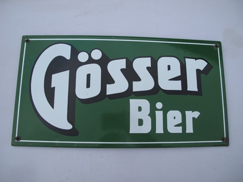 Gösser bier emailschild - gösser,