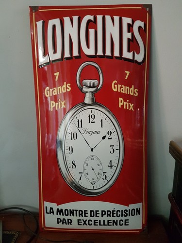 Emailschild longines uhren - emailschild,