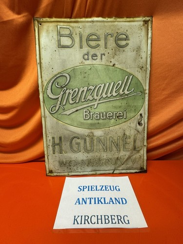Alt wernesgrüner blechschild - wernesgrüner,