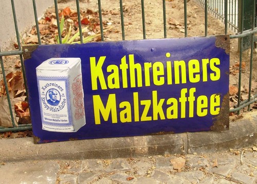 Altes emailschild kathreiners - altes,