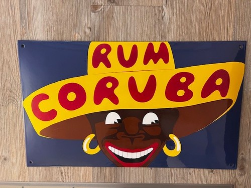 Emailleschild rum coruba - emailleschild,