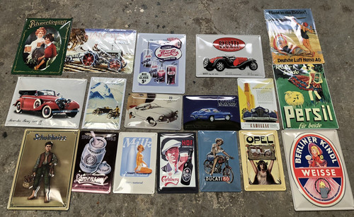 18x vintage blechschild - vintage,