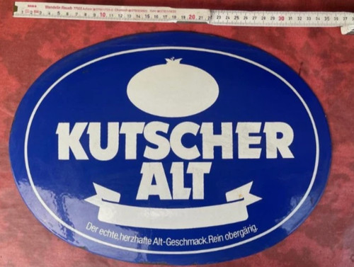 Kutscher alt emaille schild - kutscher,