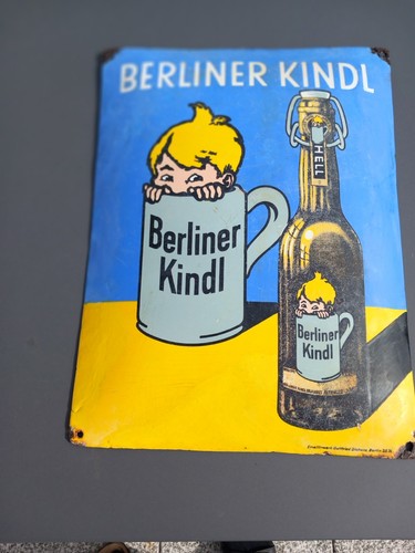 Berliner kindl emailschild - kindl,