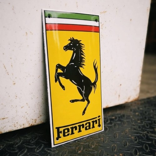 Emailschild ferrari gelb - emailschild,