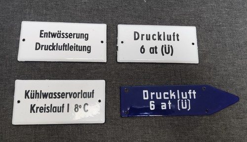 Emailieschilder deko werkstatt - deko,