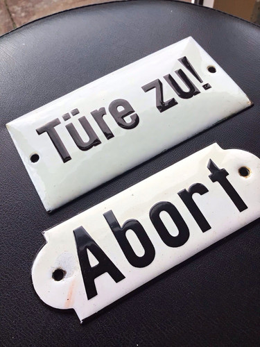 Alte emailleschilder abort - 2,