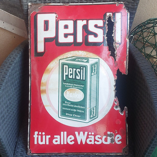 Persil email schild emaille - email,