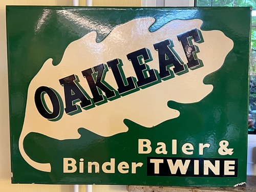 Emailleschild oakleaf baler - oakleaf, &