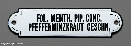 Emailschild aus apotheke - emailschild,