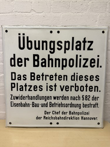 Emaille schild übungsplatz - schild, Übungsplatz-