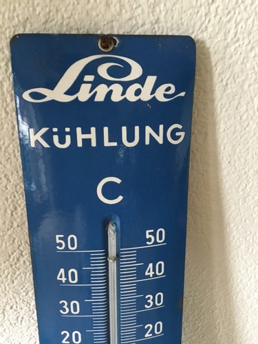 Emailschild linde thermometer - emailschild,