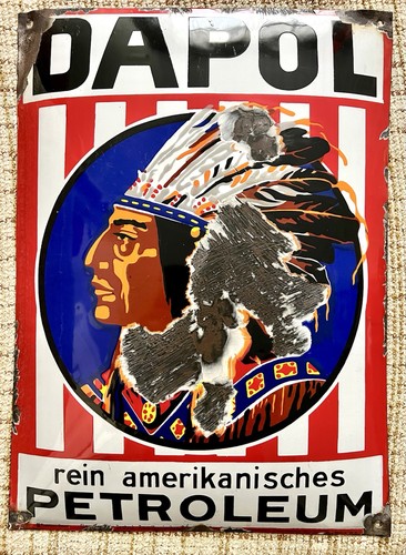 Dapol emailschild indianer - emailschild,