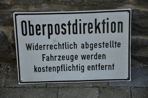 Altes blechschild - altes,