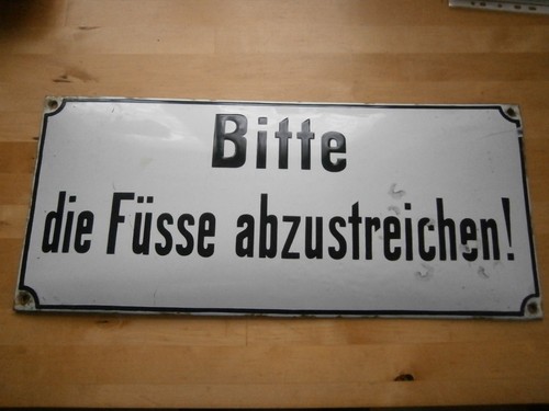Großes zuckerguss emailschild - großes,