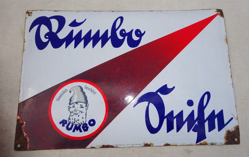 Altes emailschild rumbo seife - emailschild,