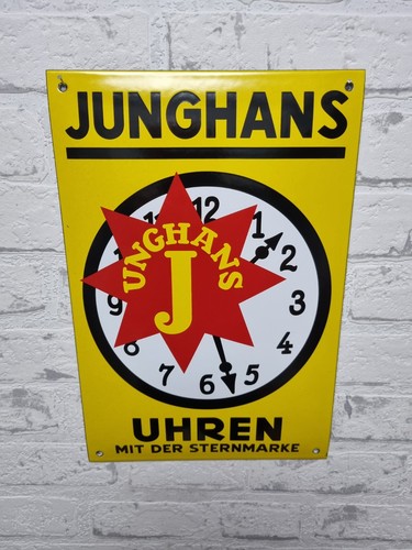 Emailschild junghans uhren - junghans,