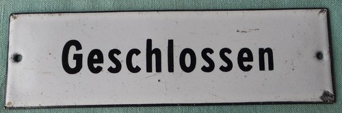 Altes schild geschlossen - altes,