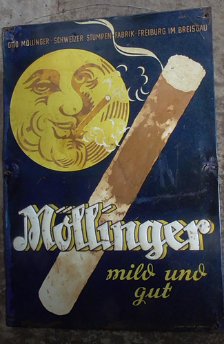 Altes blechschild moninger - blechschild,