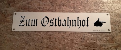 Eisenbahn emailschild zum - eisenbahn,