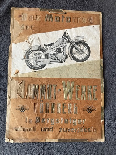 Alte mammut reklame pappe - mammut,