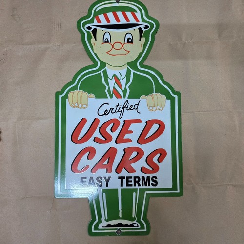 Usedcars porzellan emailschild - usedcars,