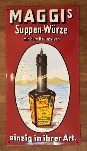 Maggi emailschild gewölbt - emailschild,,